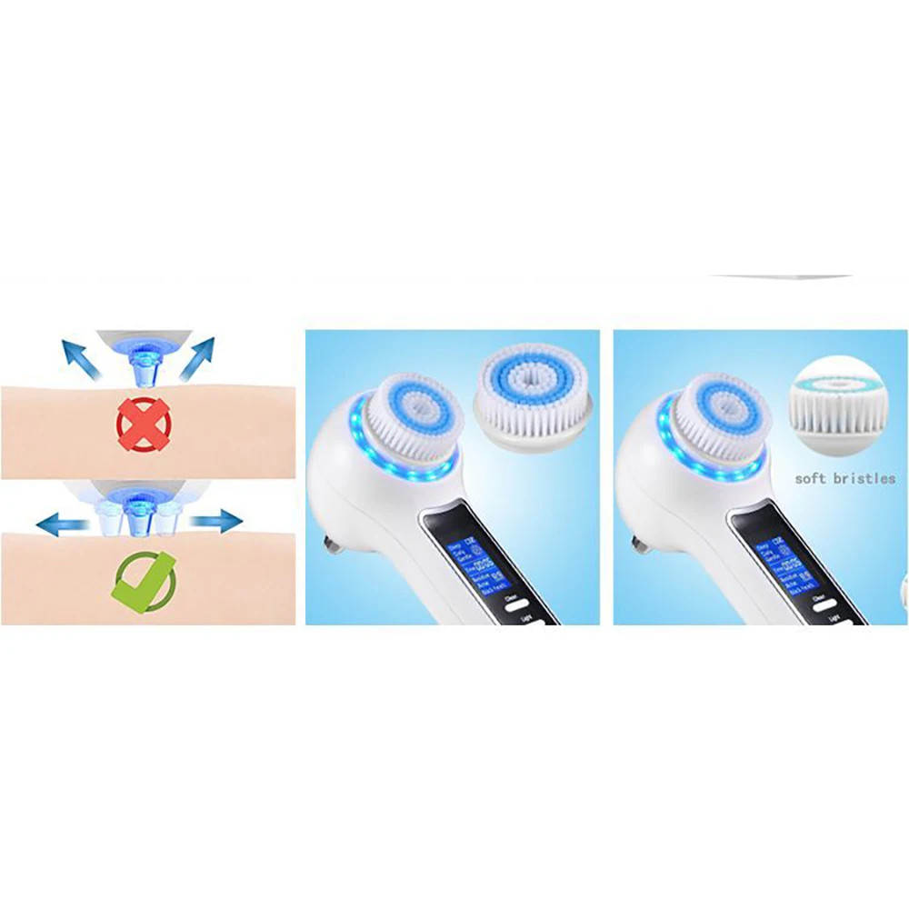 Electric Facial Cleansing Brush Rotating Exfoliator Face Deep Cleaning Massager