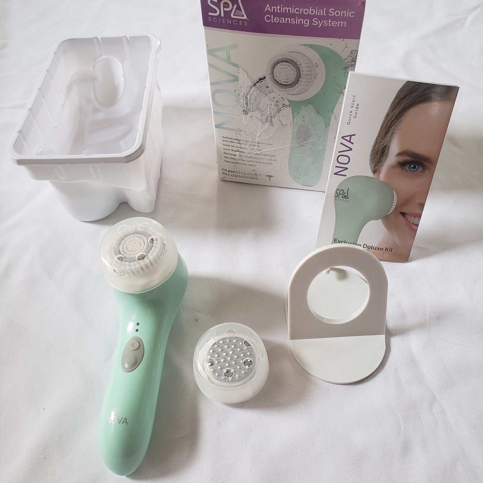 Mint Green Nova Spa Sciences Antimicrobial Sonic Cleansing System