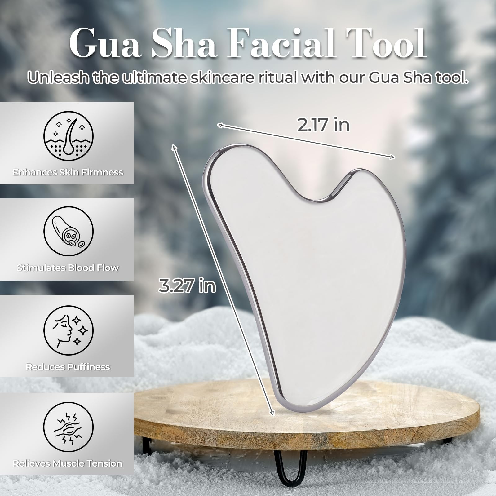 Gua Sha Facial Tools Metal Gua Sha for Face Body Jawline Shaper, Double Chin …
