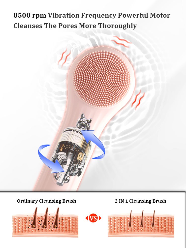 Handheld Facial Cleansing Brush Tool Skin Care Deep Cleaning Easy To Operate US