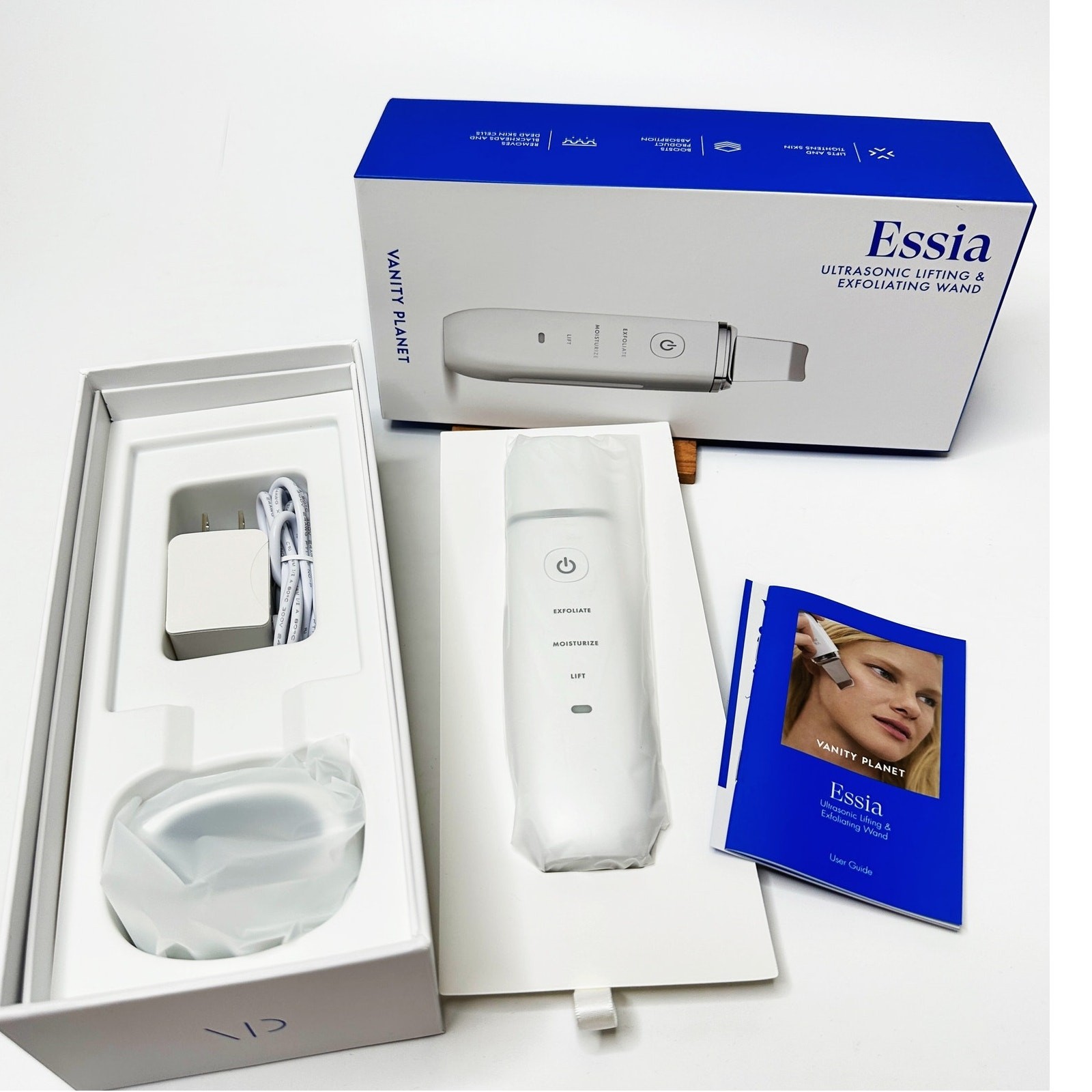 NWT Vanity Planet Essia Ultrasonic Lifting & Exfoliating Moisturizing Face Wand