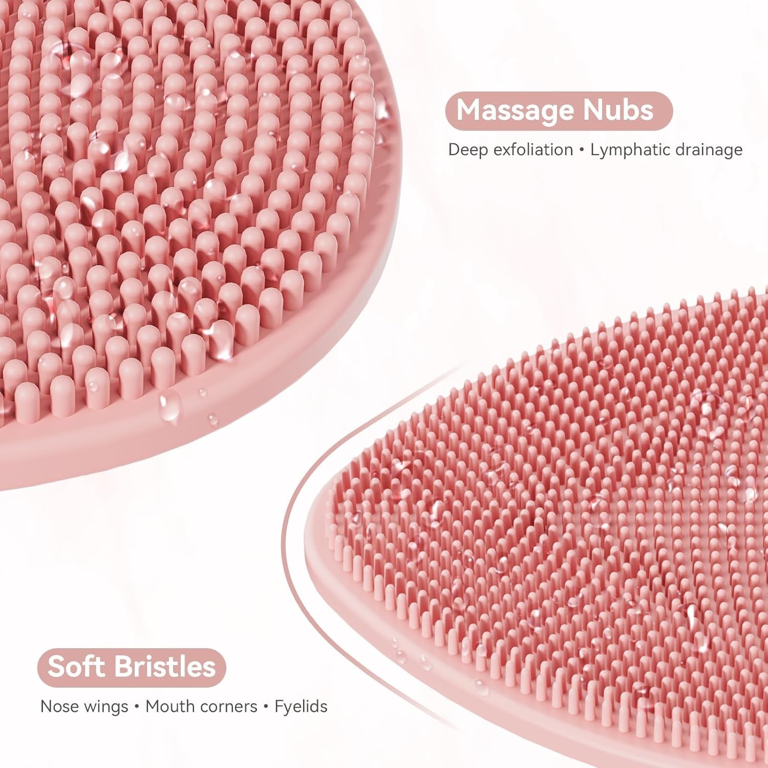 Silicone Face Scrubber 2 Pack, Facial Cleansing Brush for Men Women, Gentle Skin