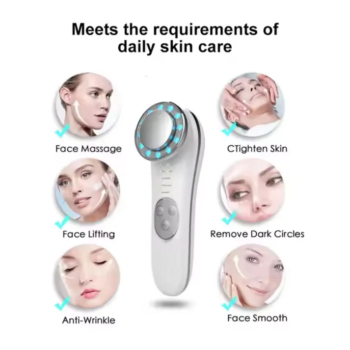 2 Pack- 5-in-1 Microcurrent Facial Device Anti-Aging Skin Tightening & Glow Tool
