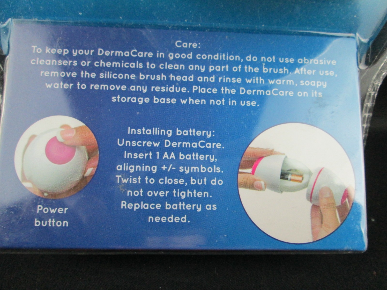 DermaCare Vibrating Facial Cleansing Brush Exfoliate & Massage NEW Sealed