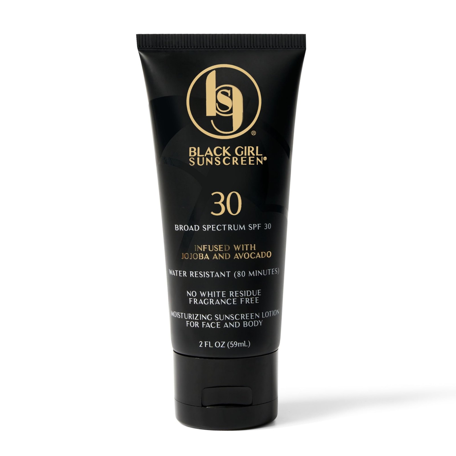 Black Girl Sunscreen SPF 30 for the Face & Body – 2 Fl Oz (Pack of 1), White