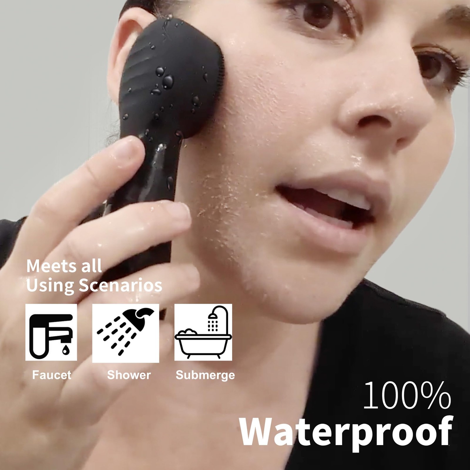 Silicone Face Scrubber, NågraCoola CLIE 2.0 Facial Cleansing Brush, Rechargea…