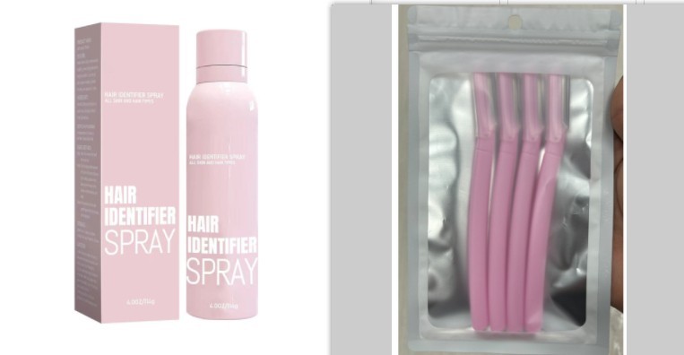 Hair Identification Spray Set, Face Shaving Moisturizing Grooming Kit