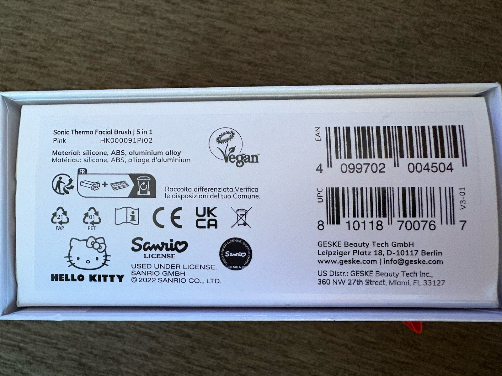 Hello Kitty Sonic Thermo Facial Brush. 5 in1. Pro Level. Elle Innovation.