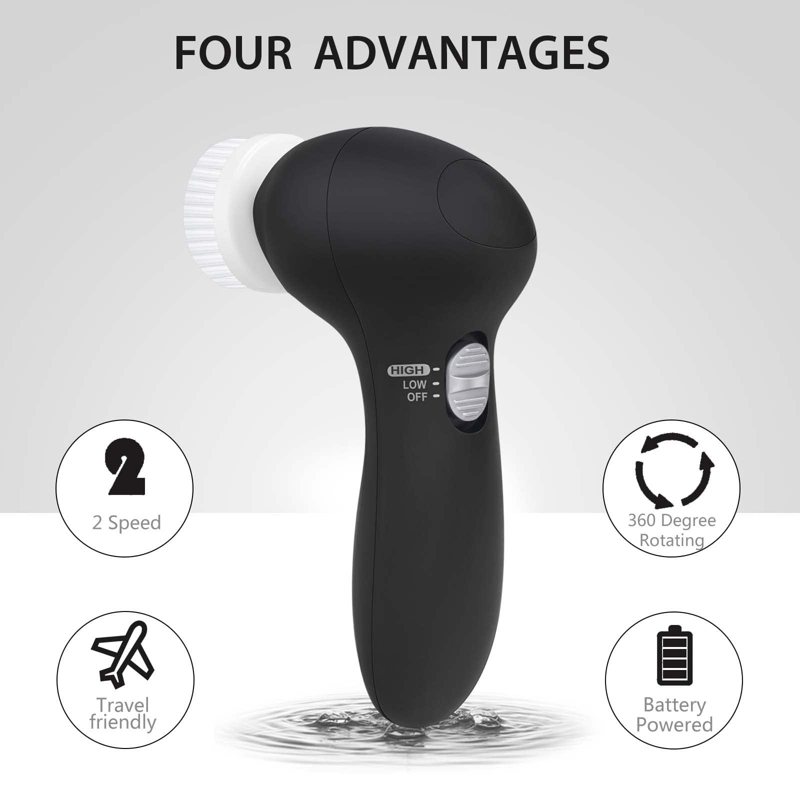 Facial Cleansing Brush Face Scrubber CLSEVXY Electric Face Spin Cleanser Brushes