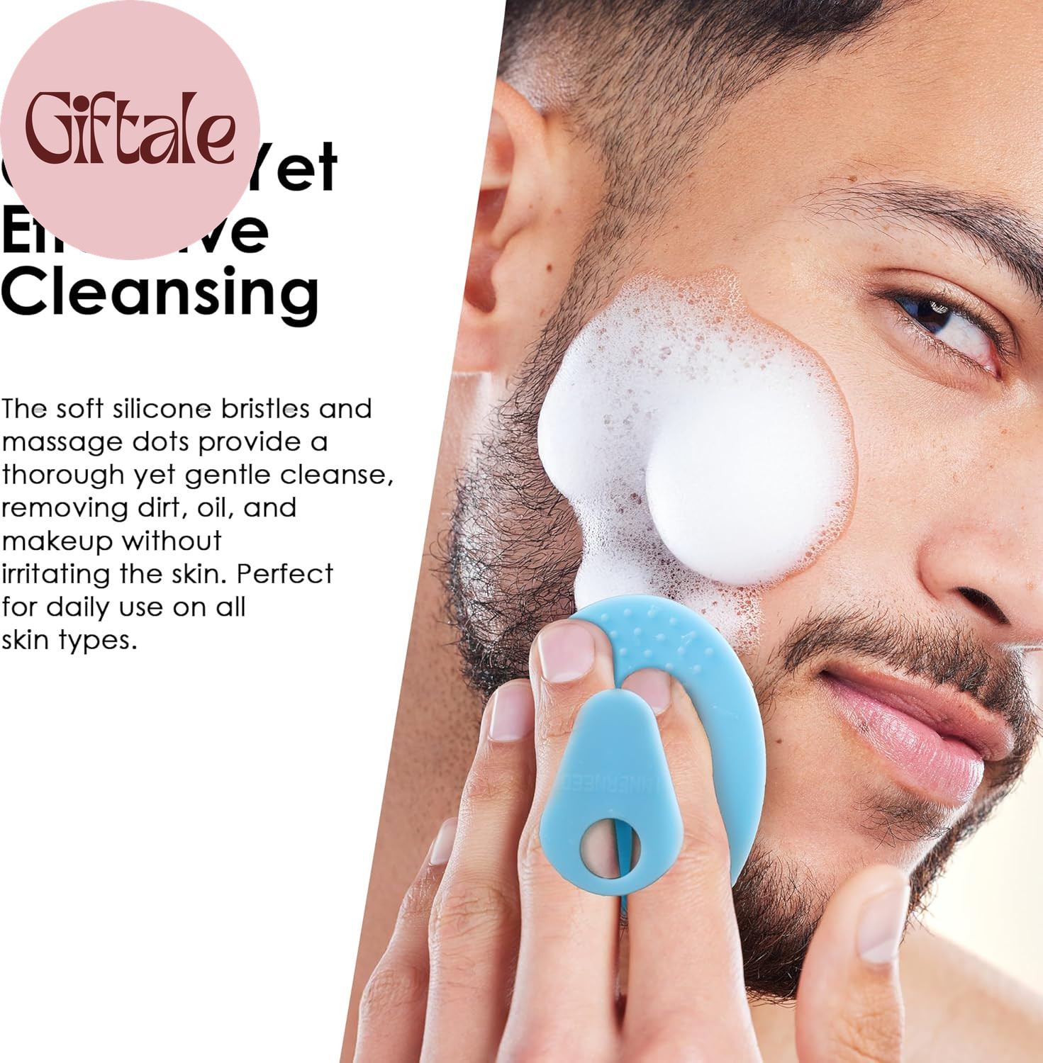 4 Pack Silicone Face Scrubber for Deep Cleansing and Exfoliation – Soft Facial