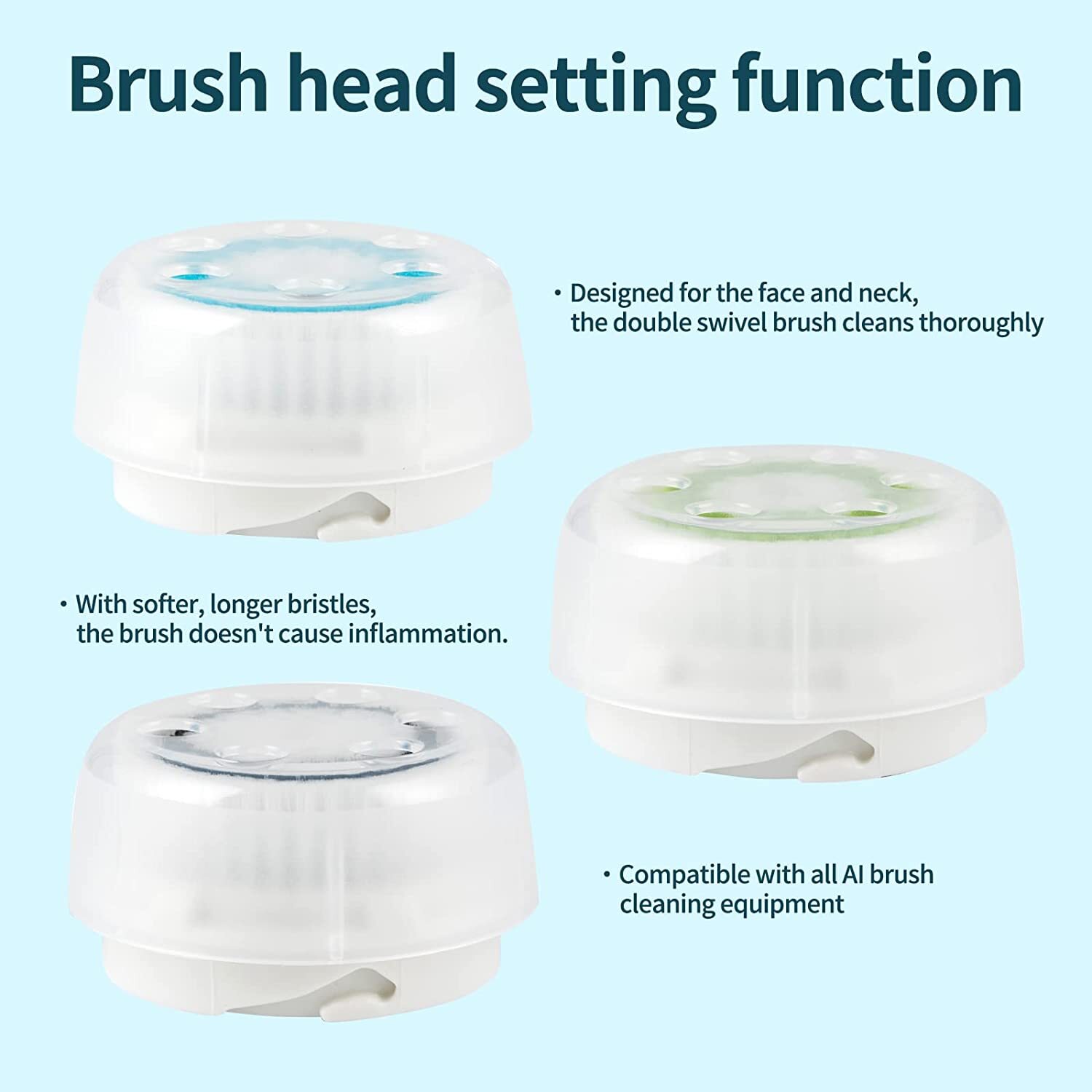 12 Pack Deep Pore Replacement Brush Head Fit Clarisonic Mia 1 2 3 ！
