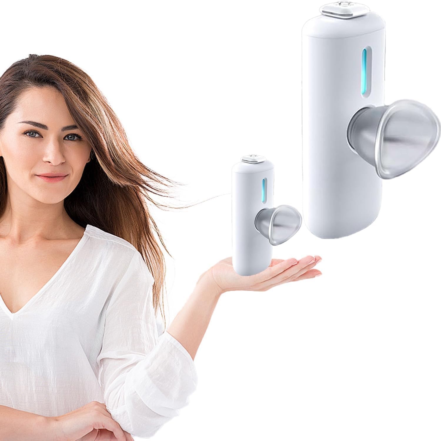 2-in-1 Nano Face & Eye Mister, USB Rechargeable Cool Mist Sprayer for Eyelash Ex