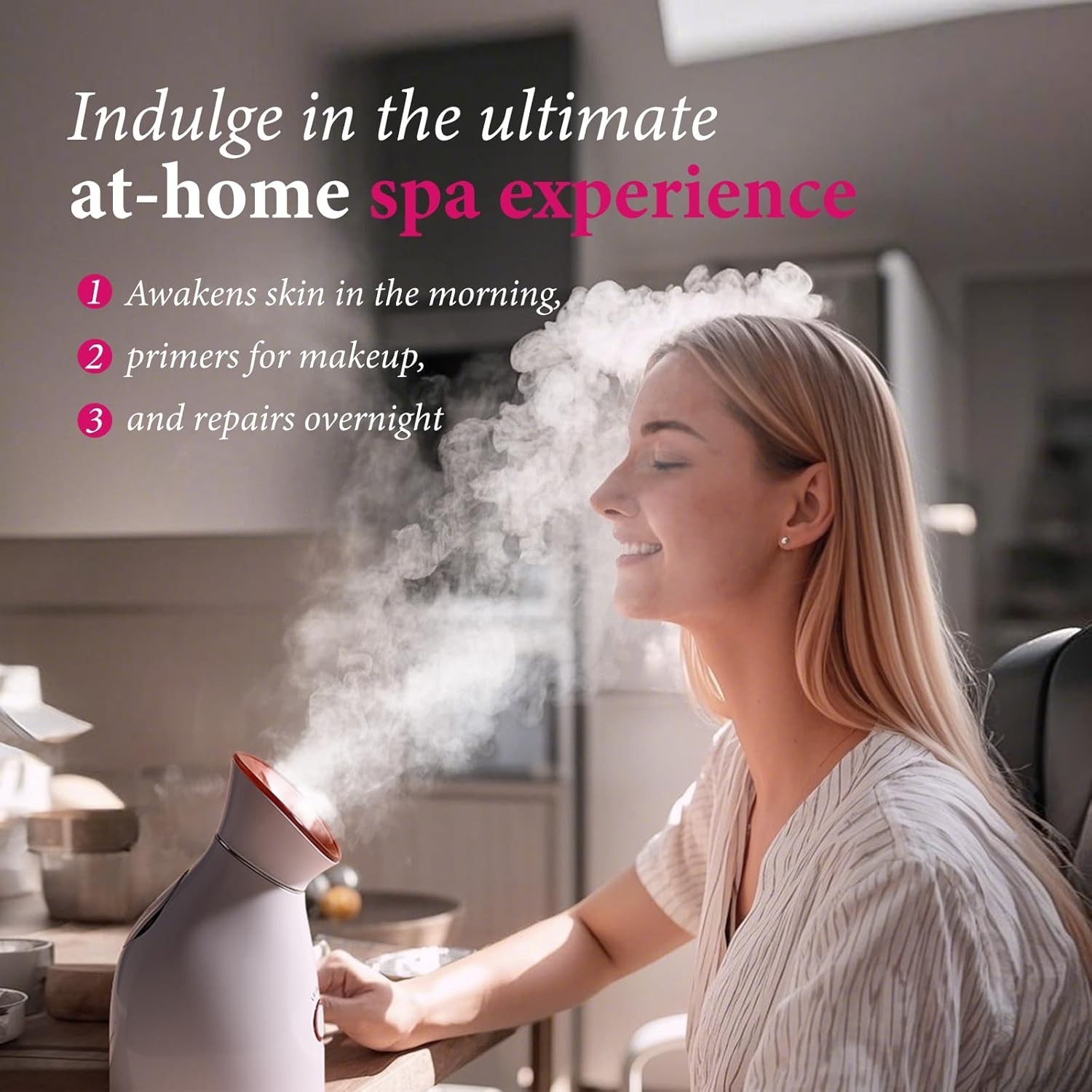 Facial Steamer Nano Ionic: Face Steamer Deep Cleaning Unclogs Pores – Humidif…