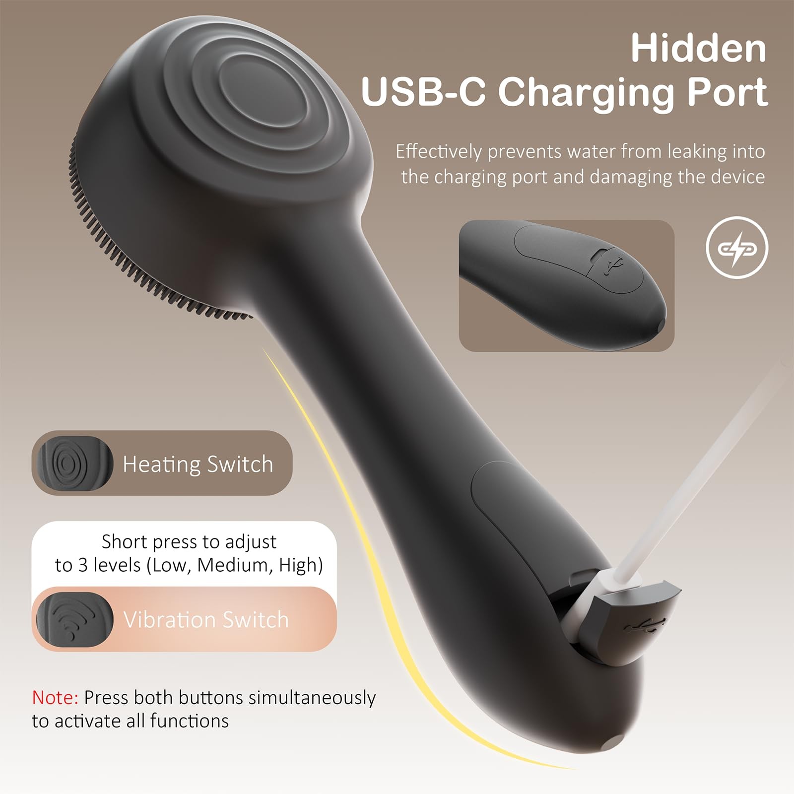 Facial Cleansing Brush Silicone Face Scrubber Waterproof Rechargeable Exfoliator
