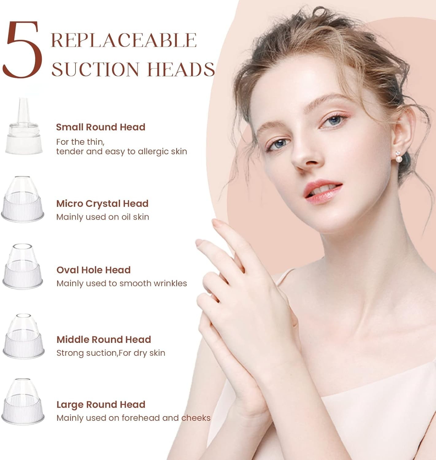 Electric Blackhead Remover Pore Vacuum Suction Diamond Dermabrasion Face Cleaner