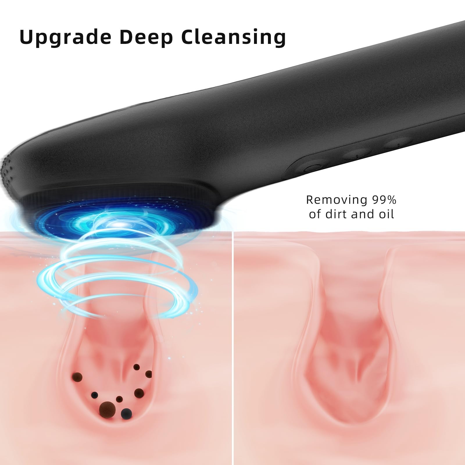 Cleansing Brush Portable Waterproof Rechargeable Wash Brush, Deep Cleaning fo…