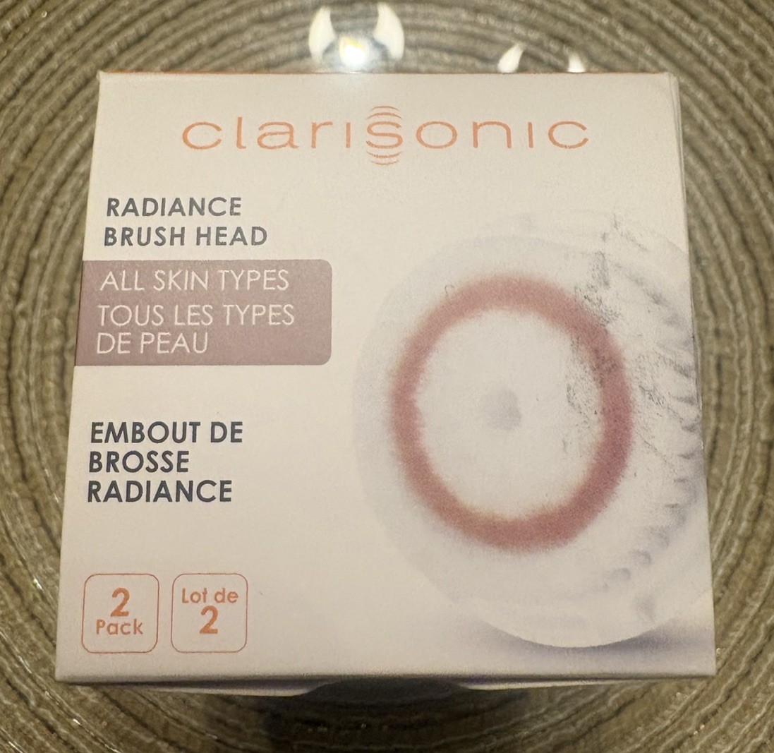 2 Clarisonic Cleansing system Replacement Brush Heads RADIANCE Twin Pack