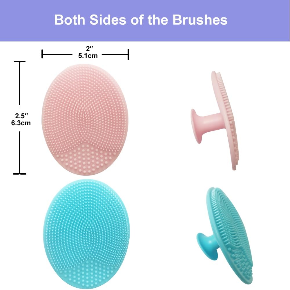 9-in-1 Face Scrubber Cleaning Brushes Super Soft Multi-colored-a
