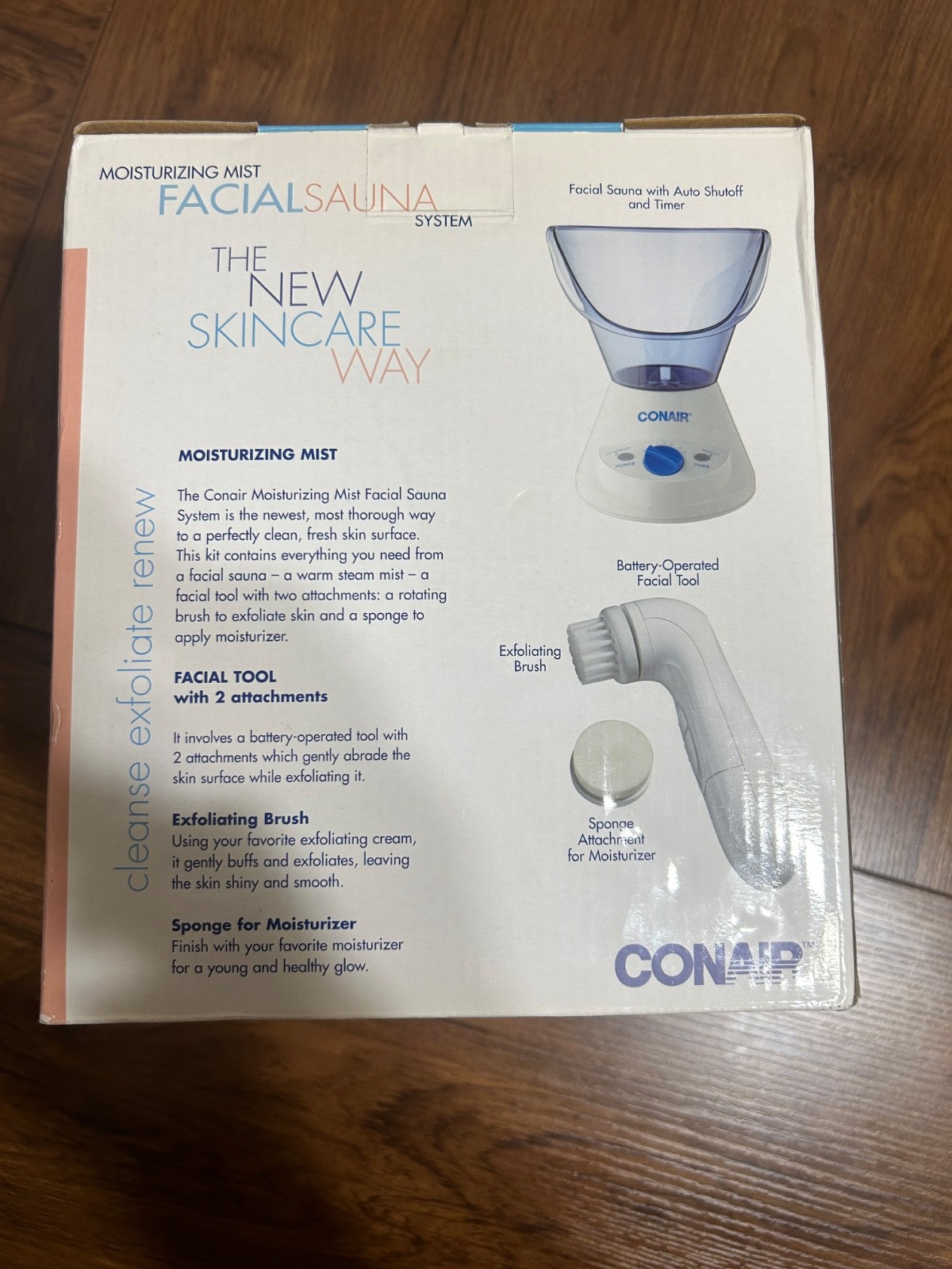 Conair vintage 2008 moisturizing mist facial sauna new in box, renew facial skin
