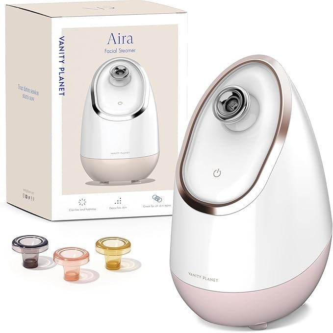 VANITY PLANET ARIA IONIC FACIAL STEAMER ROSE GOLD VP59321-3400 NIB