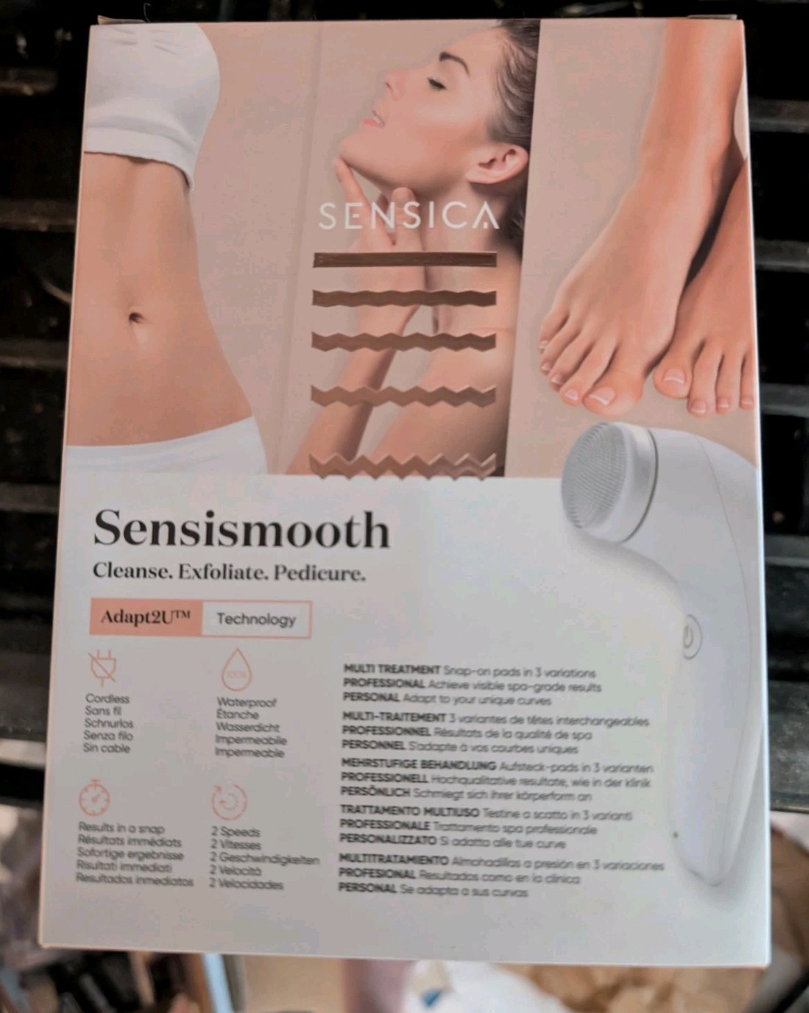 Sensica Sensismooth 3-in-1 Cleanse Exfoliate Pedicure New In Box NIB FS