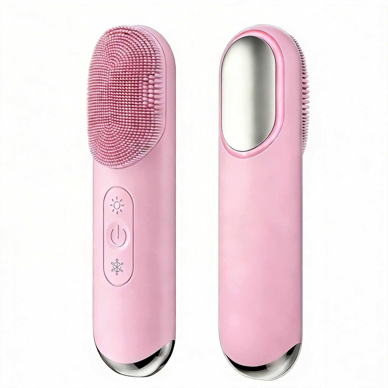 Silicone Cleansing Brush, Portable Scrubber with Hot Cold Vibration, 3 Modes,…