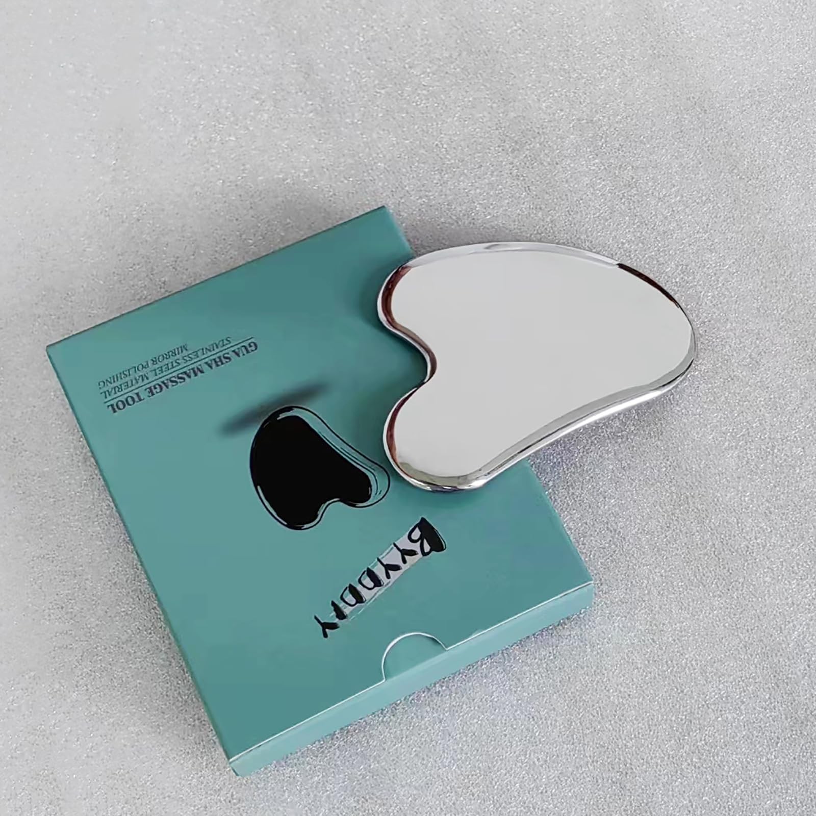 BYYDDIY Spherical Surface Stainless Steel Gua Sha Facial Tools, Metal Silver