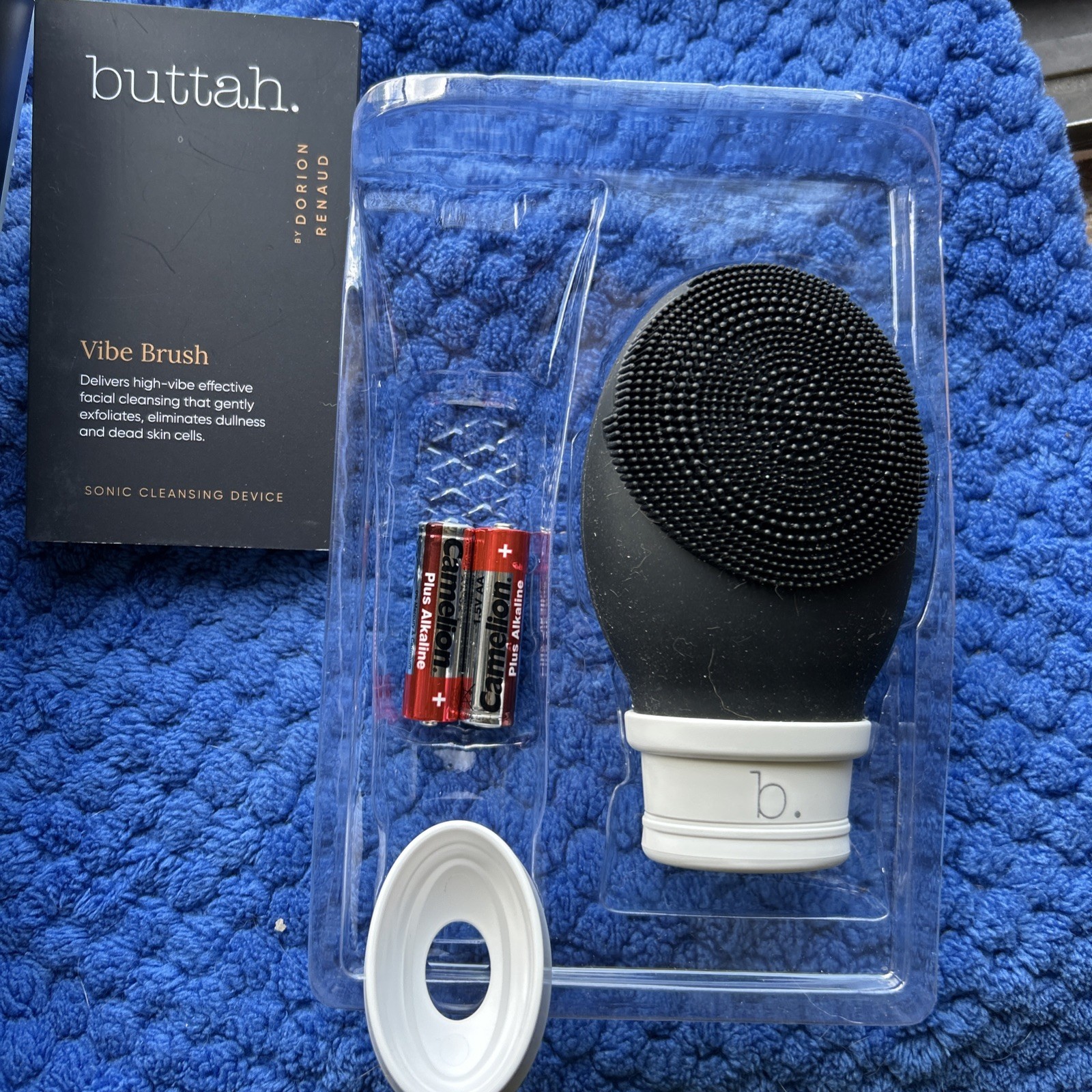 Buttah Skin by Dorion Renaud Buttah Vibe Cleansing Brush Stand & Batteries NEW