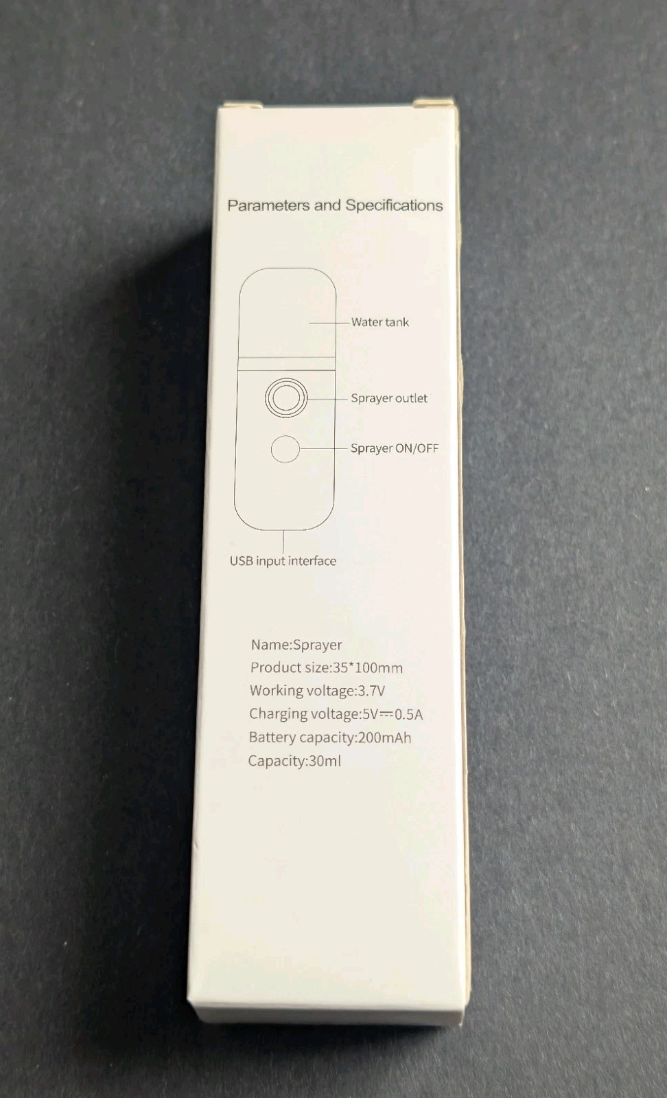 Beauty Society – Nano Mist Facial Mist Sprayer – New in Box – USB Cord Recharge