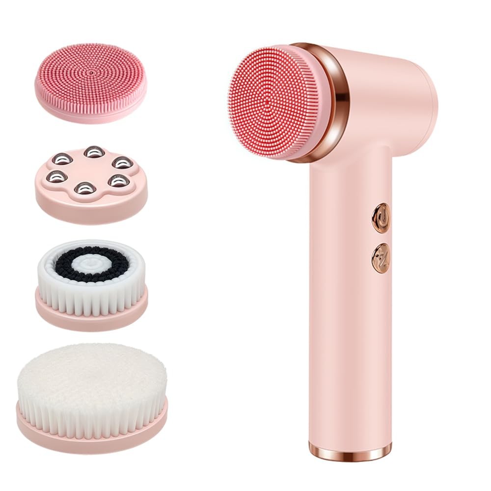 Cleansing Brush, 5 Speeds Adjustable Brush, Waterproof & Rechargeable Scrubbe…