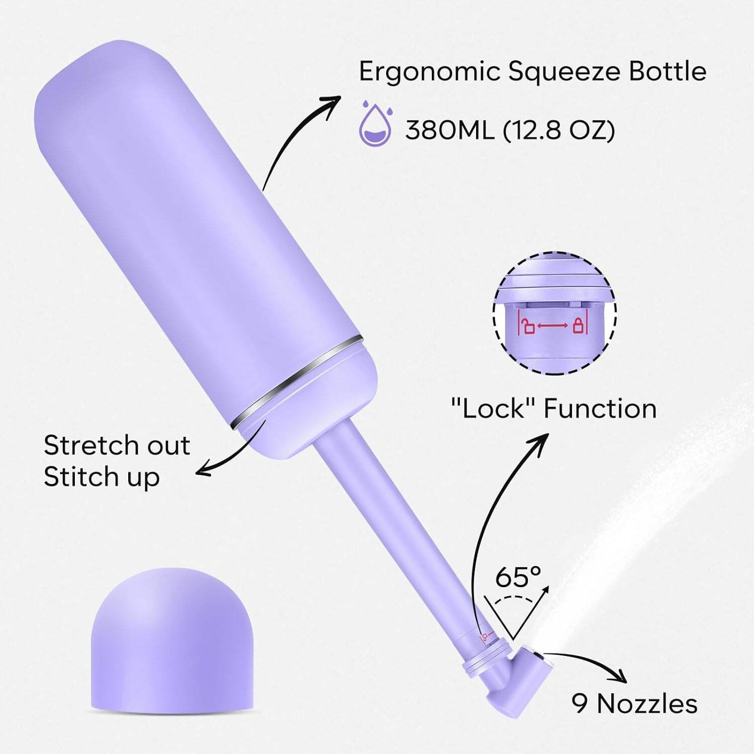 Portable Peri Bidet: 380ml Handheld Leakproof Bottle