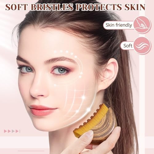 Lymphatic Contour Face Brush for Lymphatic Drainage Face Massage Sculpting
