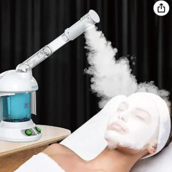 Facial Steamer – DENFANY Nano Ionic Extendable 360° Rotating Arm – Portable