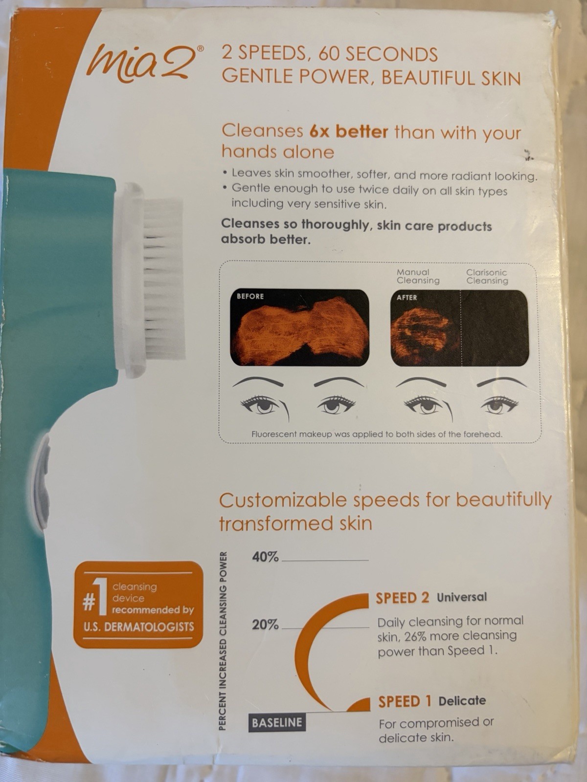 Clarisonic MIA 2 Sonic Cleansing Facial Brush Sea Breeze Green