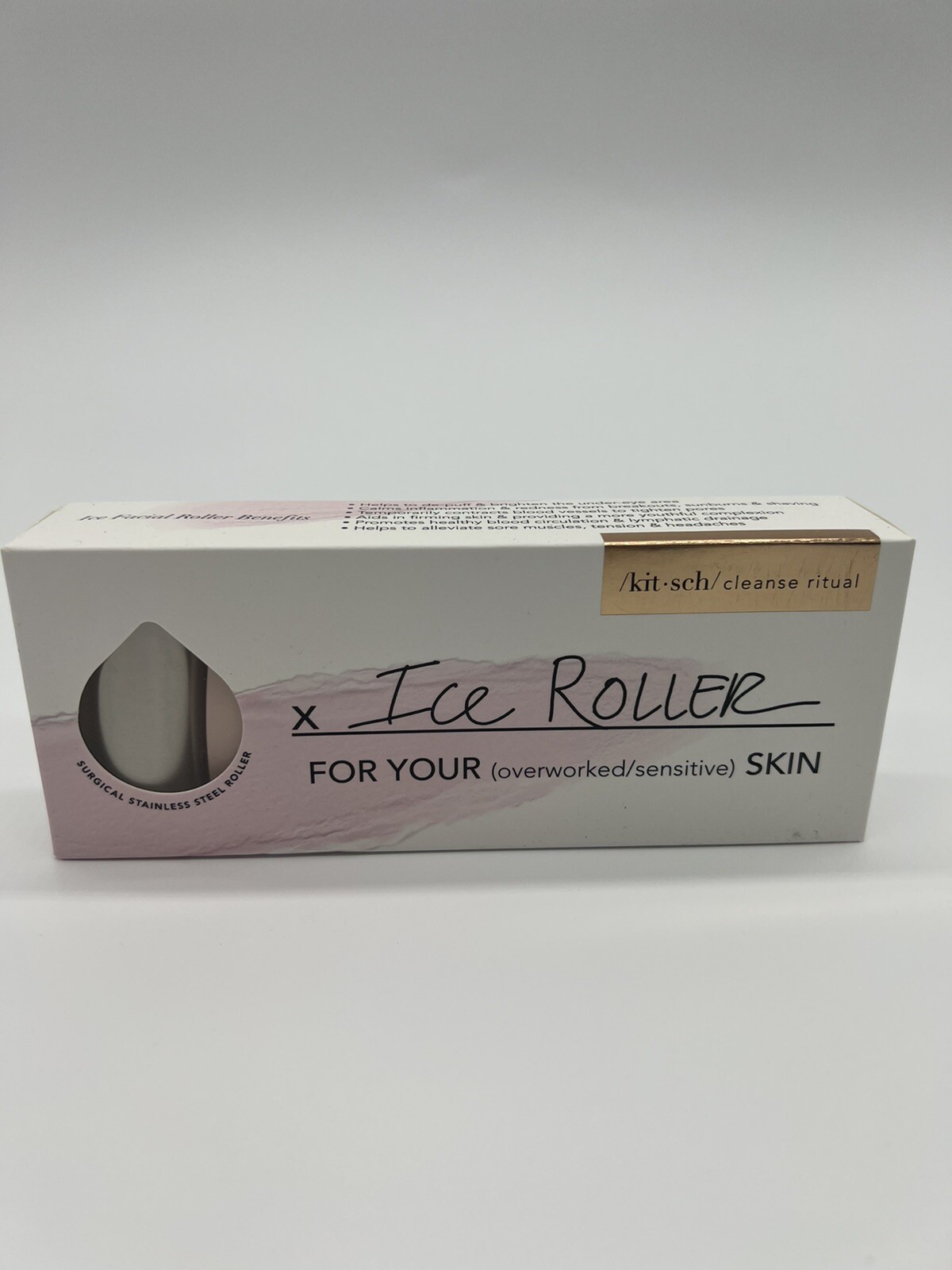 NEW- Kitsch Anti Aging Ice Roller Facial Lymphatic Massage Brighter Firm Skin