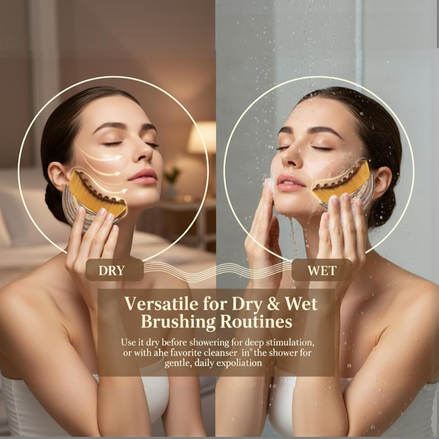 New Lymphatic Contour Face Brush, Lymphatic Drainage Massager for Face,Ergonomic
