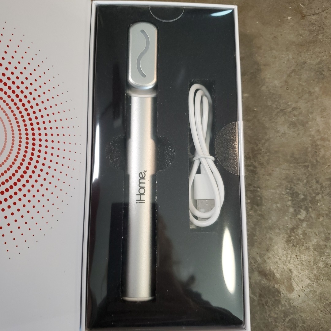 NEW iHome Vibrating Facial Wand with Red Light Therapy LED Technology
