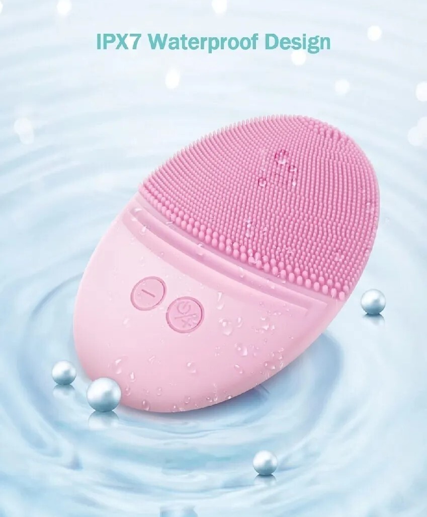 EZBASICS Sonic Facial Cleansing Brush Made with Ultra Hygienic Soft Silicone,…