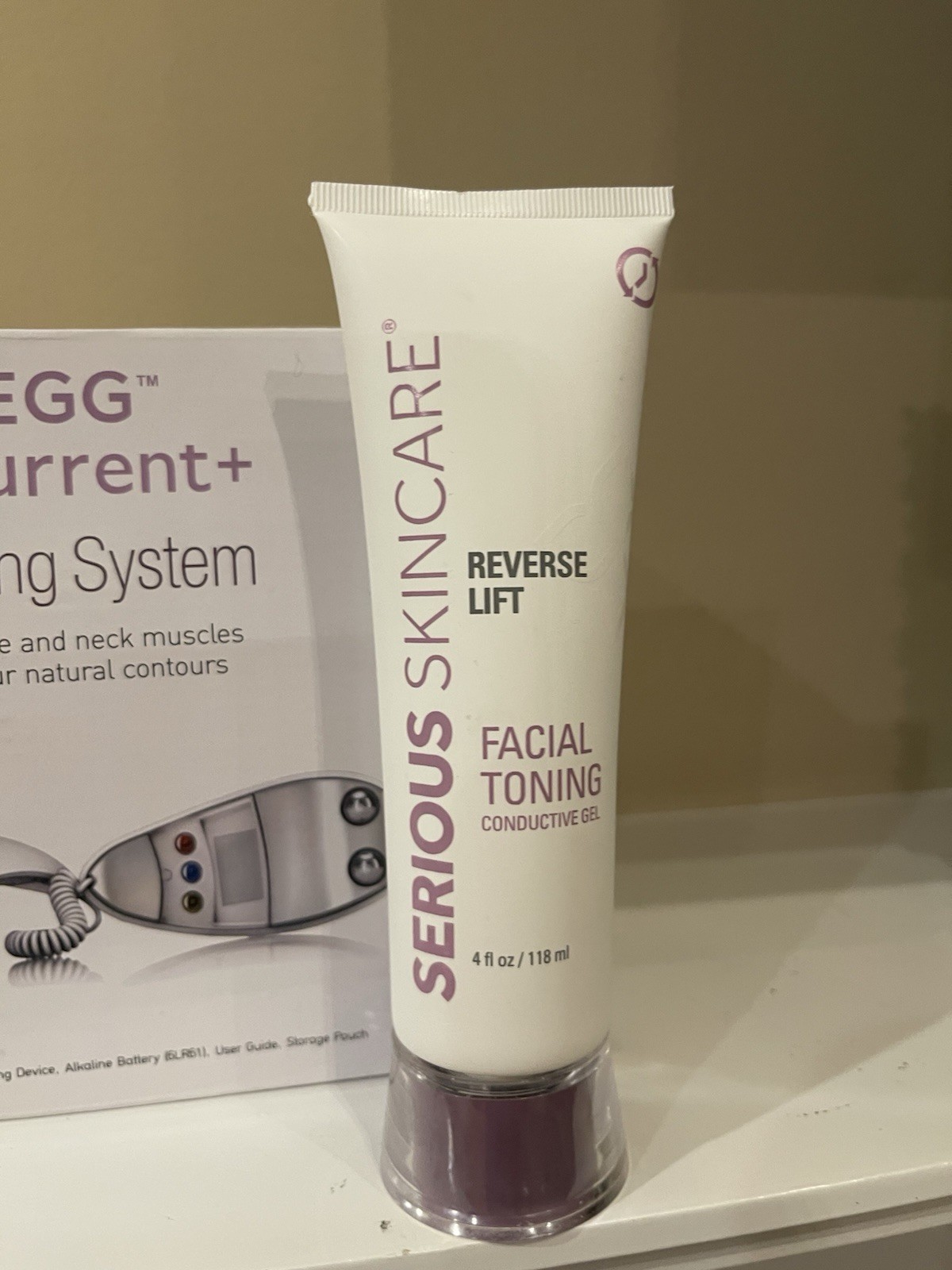 Skincare The EGG Microcurrent Facial Toning Firming System Blue Geo Design