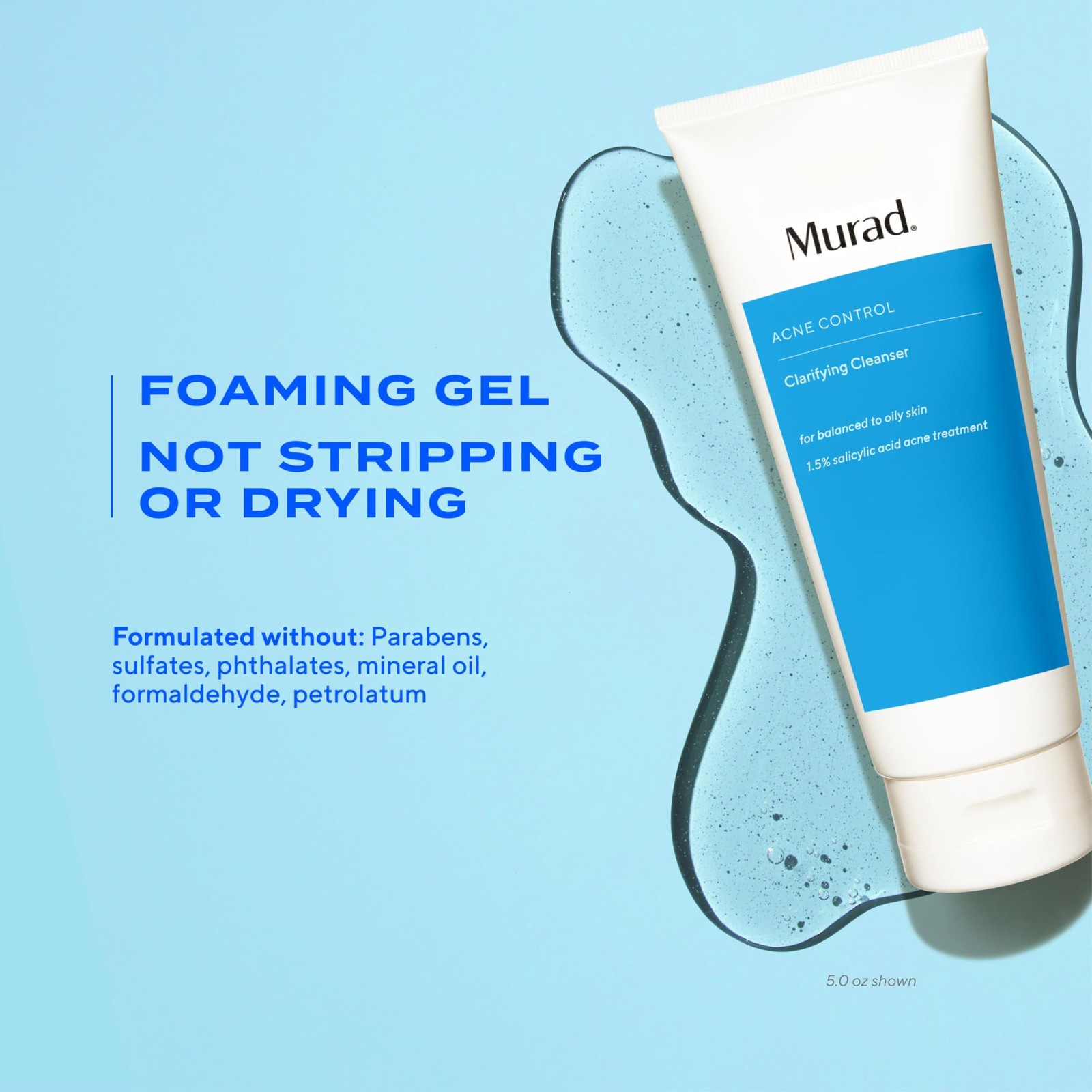 Murad Acne Control Clarifying Cleanser – Salicylic 2 Fl Oz (Pack of 1), Clear
