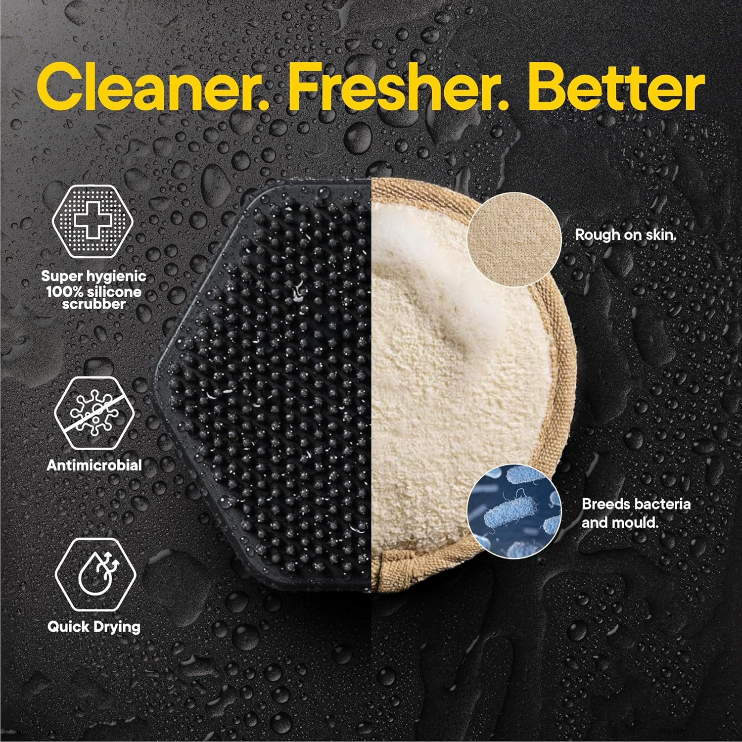 TOOLETRIES Premium Silicone Face Scrubber for Men & Women, Gentle Facial Cleansi