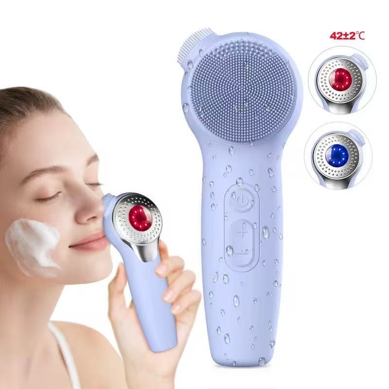portable heating facial cleansing brush