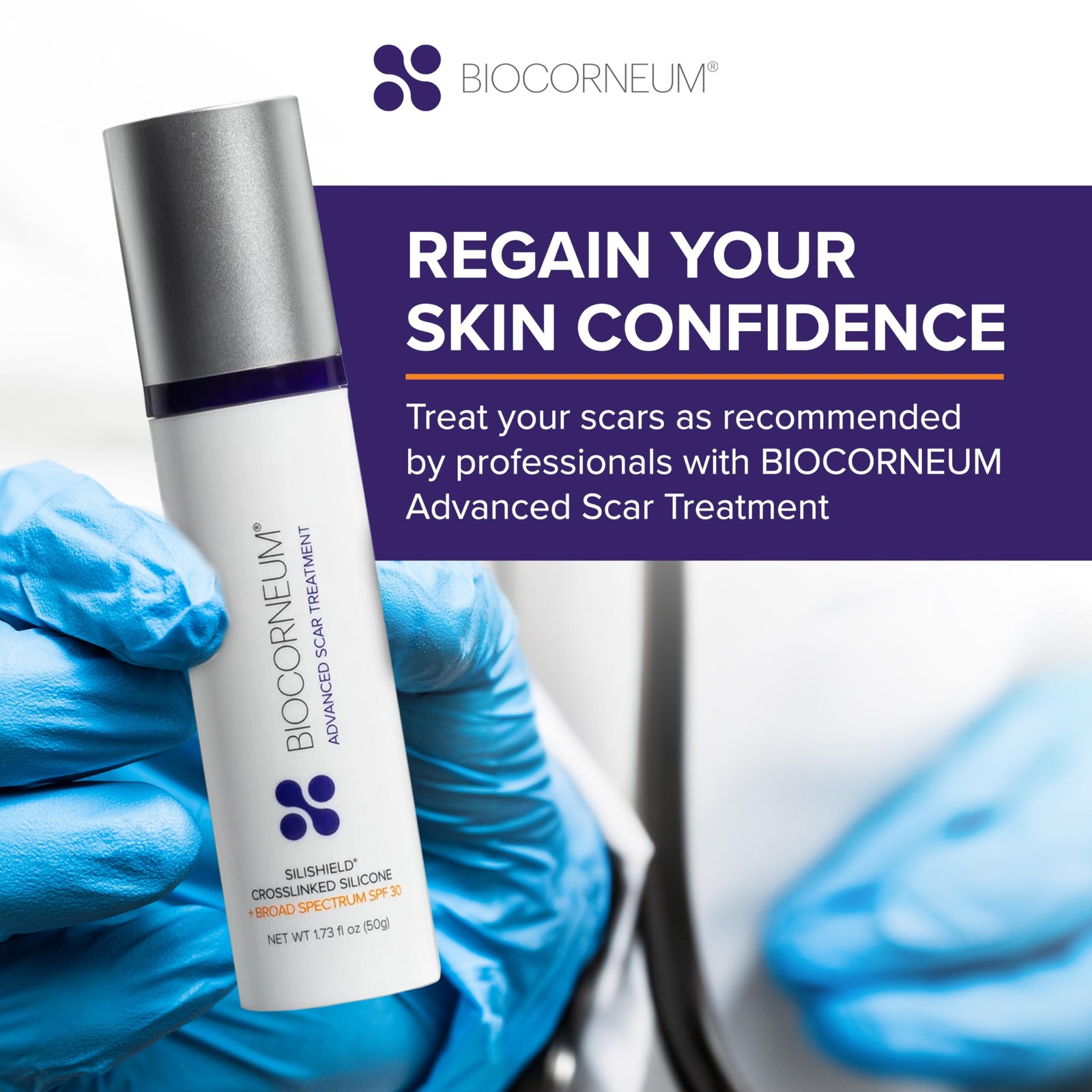 Advanced Scar Treatment with Silishield® & SPF 0.69 Ounce (Pack of 1), white