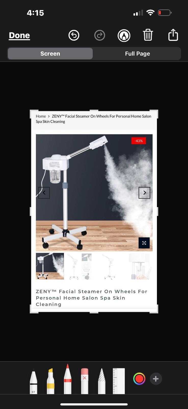 zeny 2 in 1 steamer facial floor stand NEW