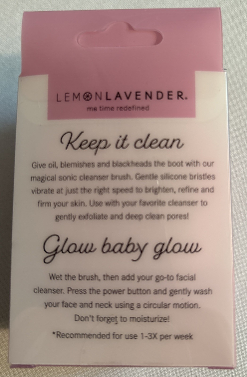 LemonLavender It’s A Vibe Sonic Cleanser Brush with Super Gentle Silicone Bris