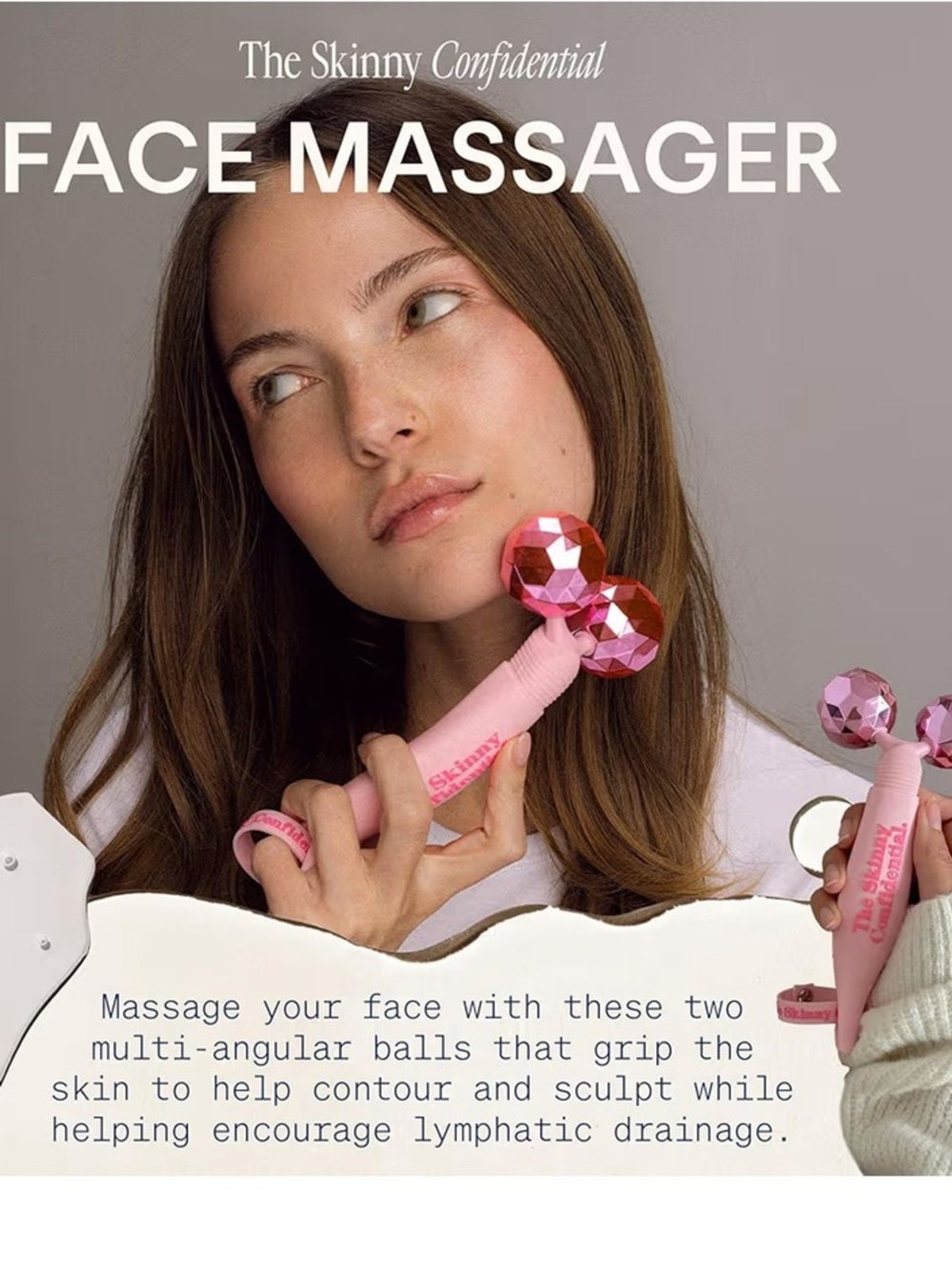 The Skinny Confidential Face Roller – Sculpt, Contour, and Depuff Your Skin