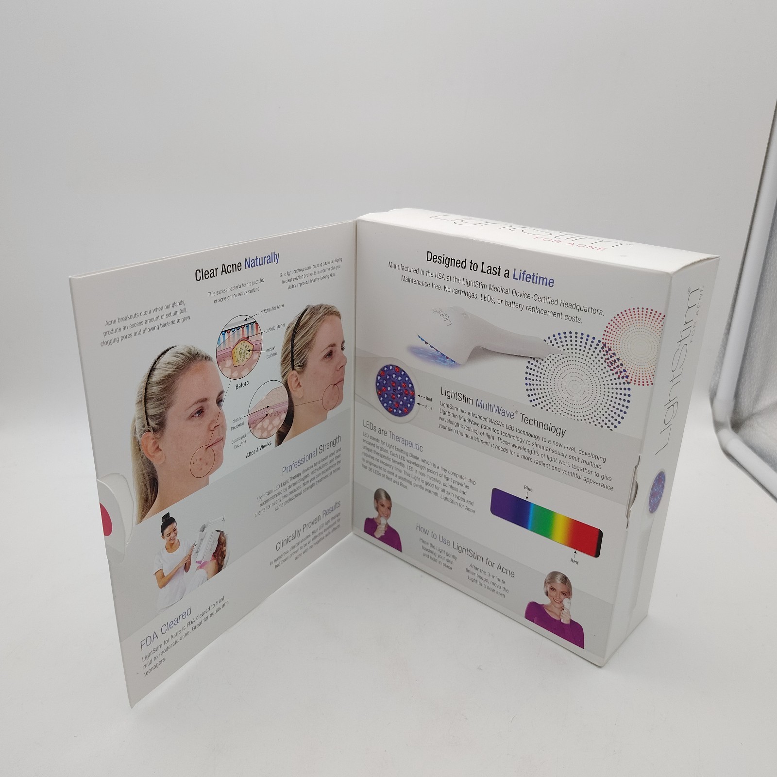 New Factory Sealed LightStim for Acne LED Light Therapy Device