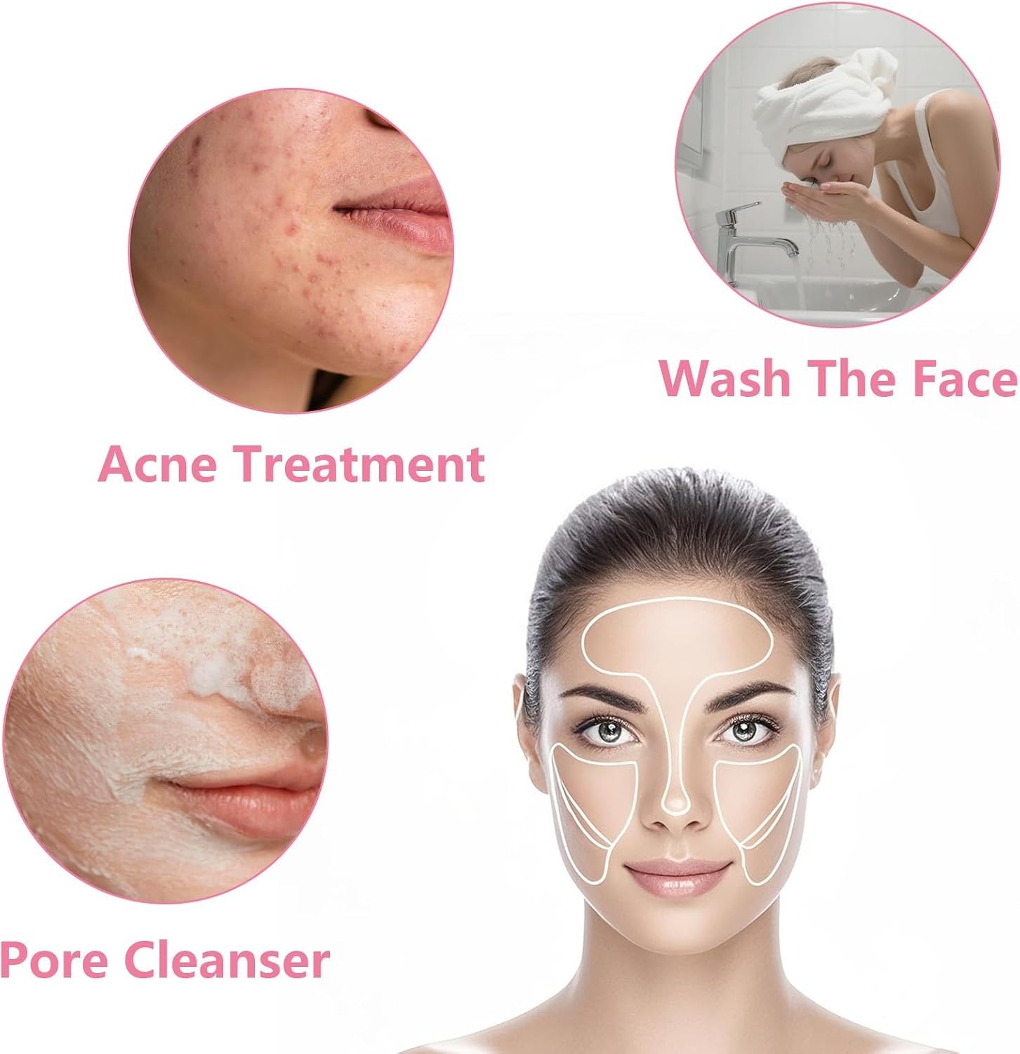 20PCS Face Scrubber,Silicone Facial Cleansing Brush Face Exfoliator Pads Face…