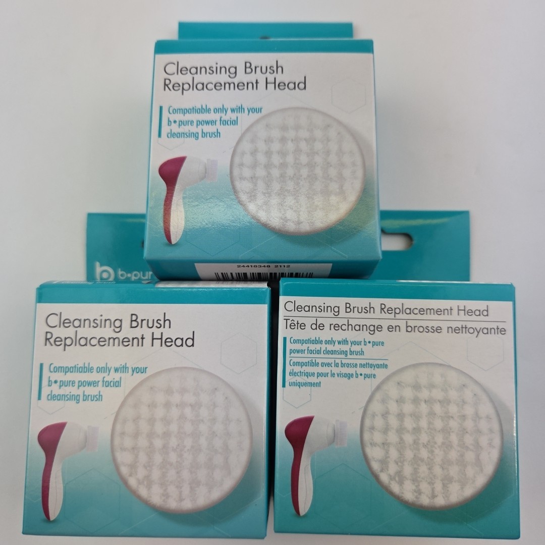 Lot of 3 b·pure b pure Power Facial Cleansing Brushes Replacement Brush Heads