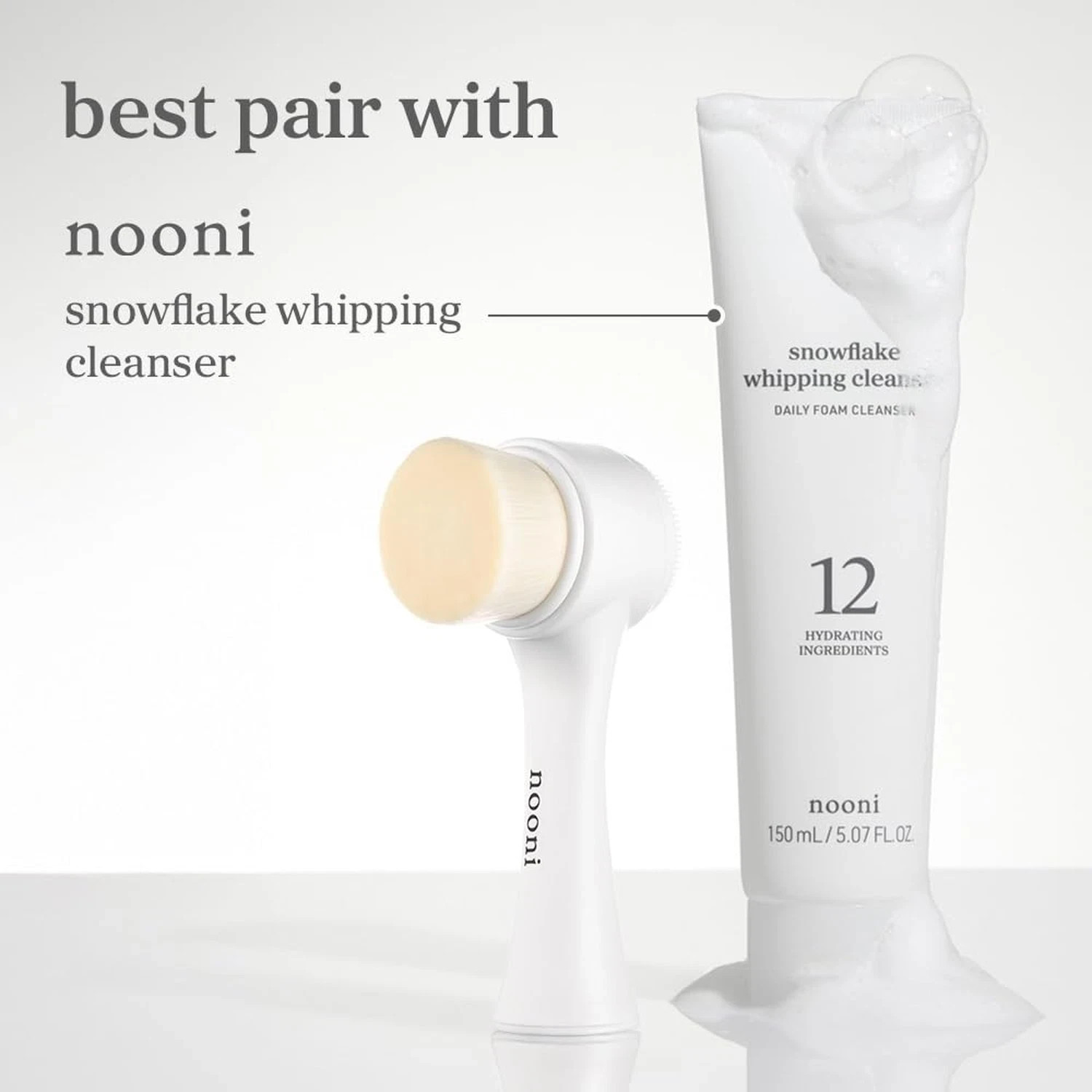 Nooni Pore Cleansing Tool – Manual Dual Brush | Facial 1 Count (Pack of 1)